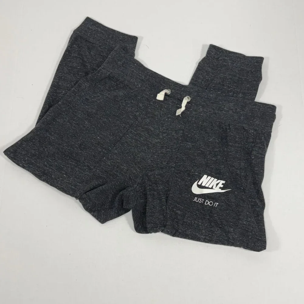Athletic Gym Nike Charcoal Gray Organic Cotton Blend Joggers Size S Small